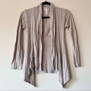 AMBIANCE APPAREL Oatmeal Cardigan Lightweight Size Small